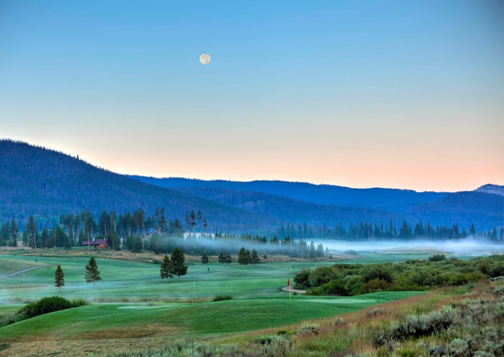 Moon over Pole Creek Golf Course. Photo courtesy Pole Creek Golf