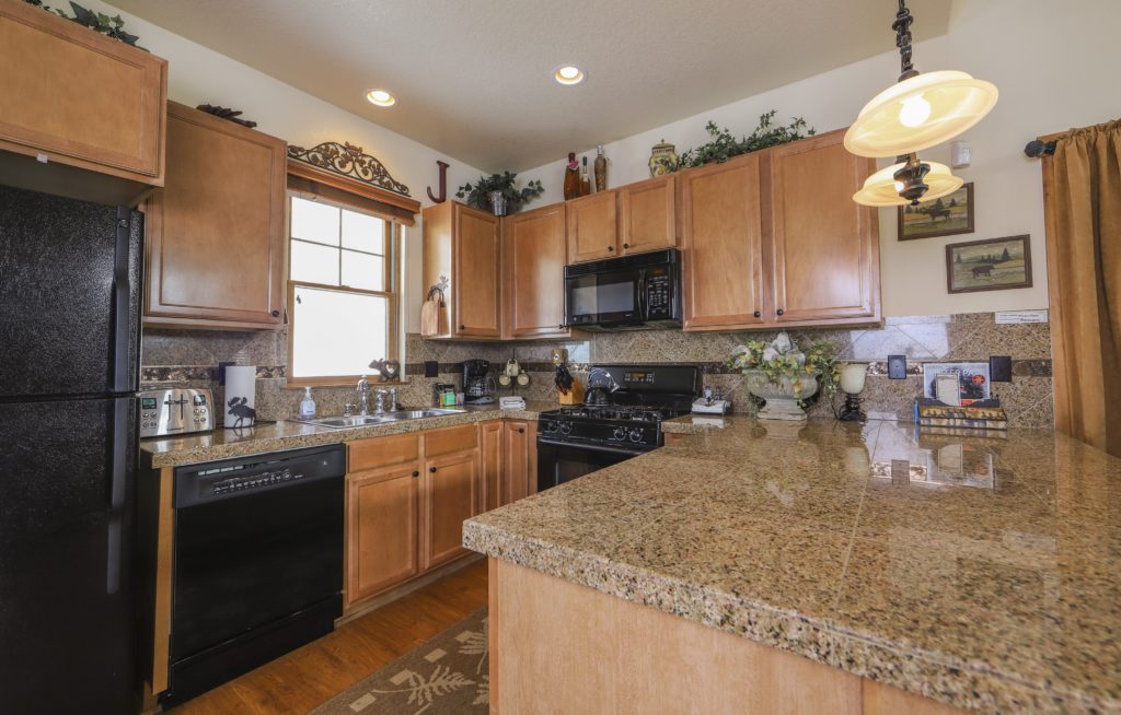 Fully equipped kitchen at our Winter Park vacation Cabin