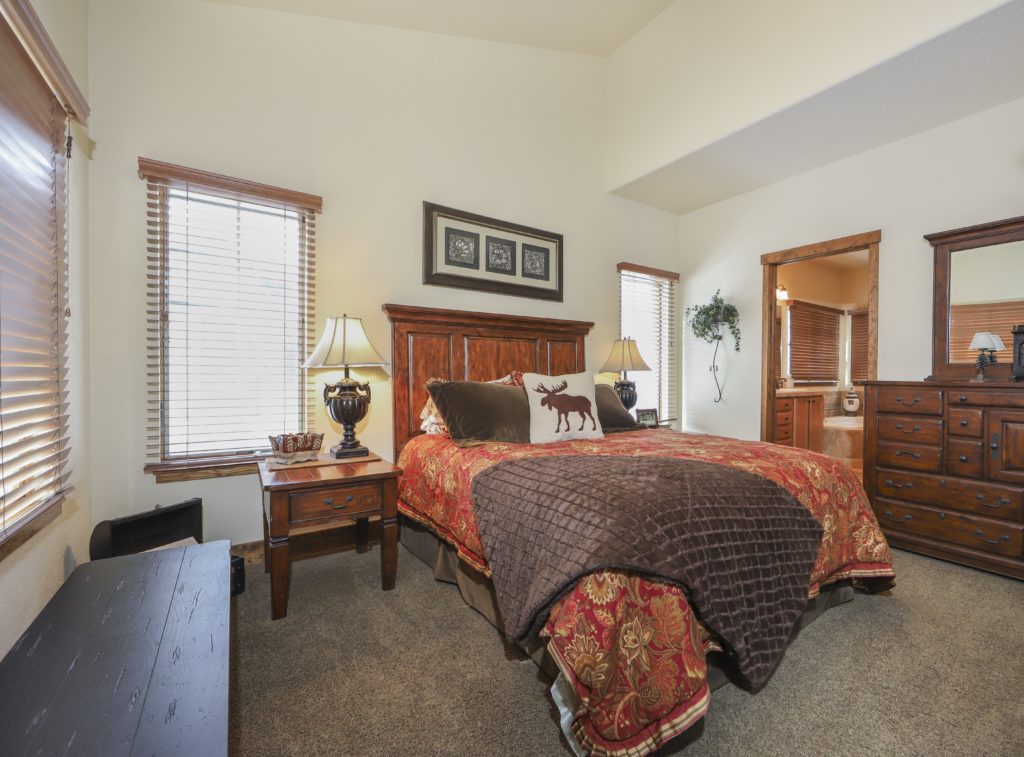 Master suite at Winter Park Rental Cabin