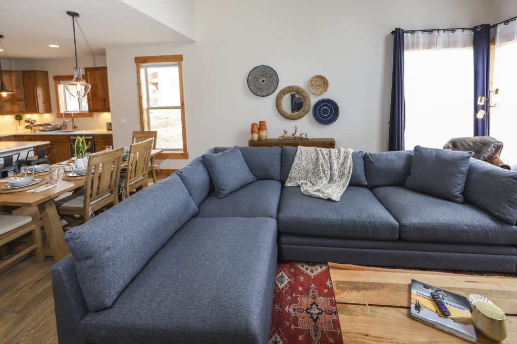 Living room at the Blue Bear Chalet