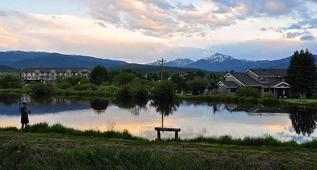 The private fishing pond at Waterside West